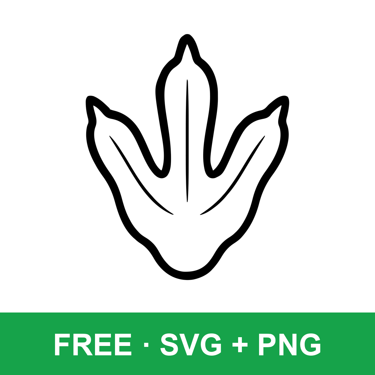 Dinosaur Footprint Clipart free SVG cut file for Cricut and Silhouette