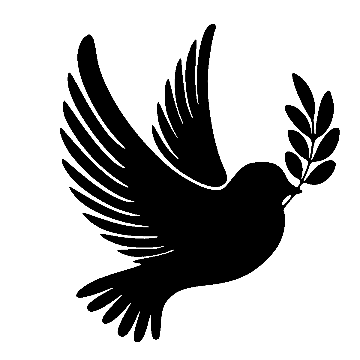 Dove Olive Branch SVG free download for Cricut, Silhouette and design projects