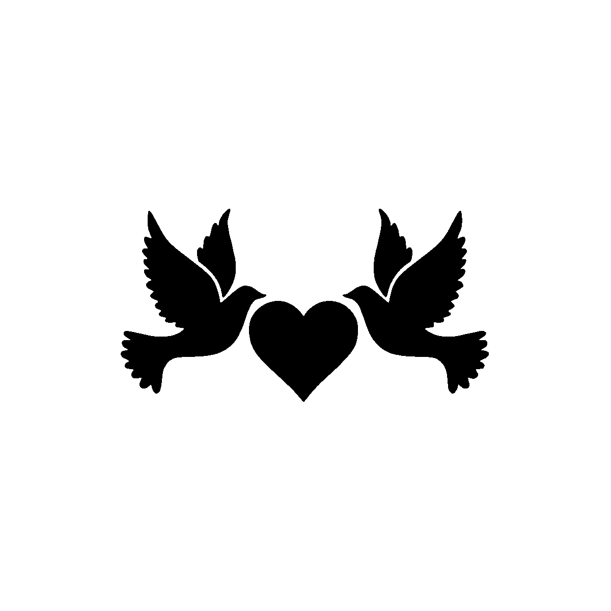 Doves Heart Symbol SVG free download for Cricut, Silhouette and design projects