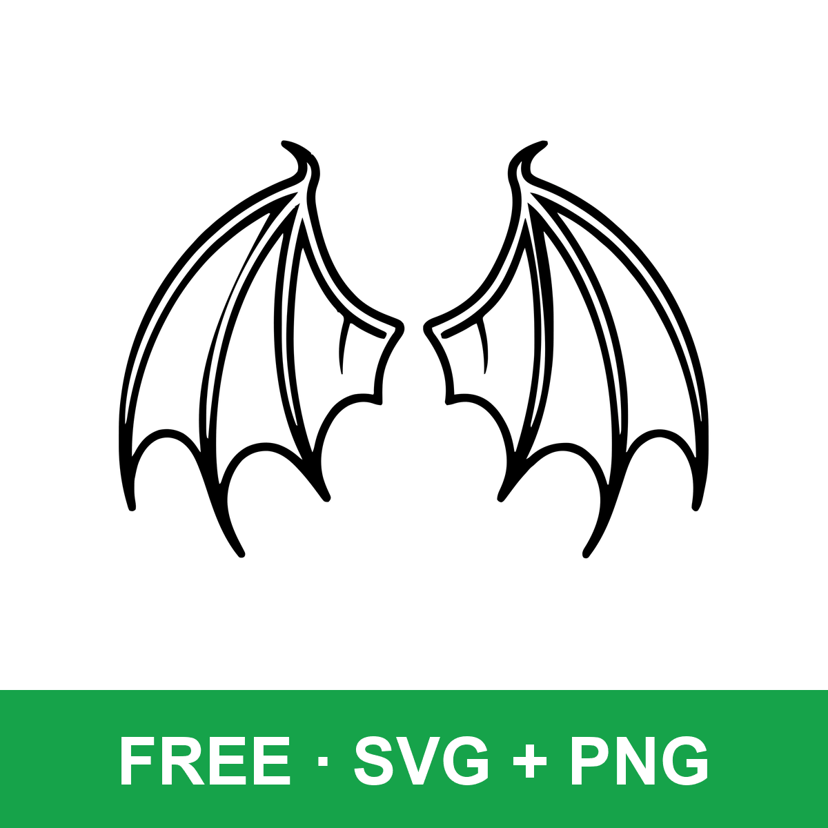 Dragon Wings Clipart free SVG cut file for Cricut and Silhouette