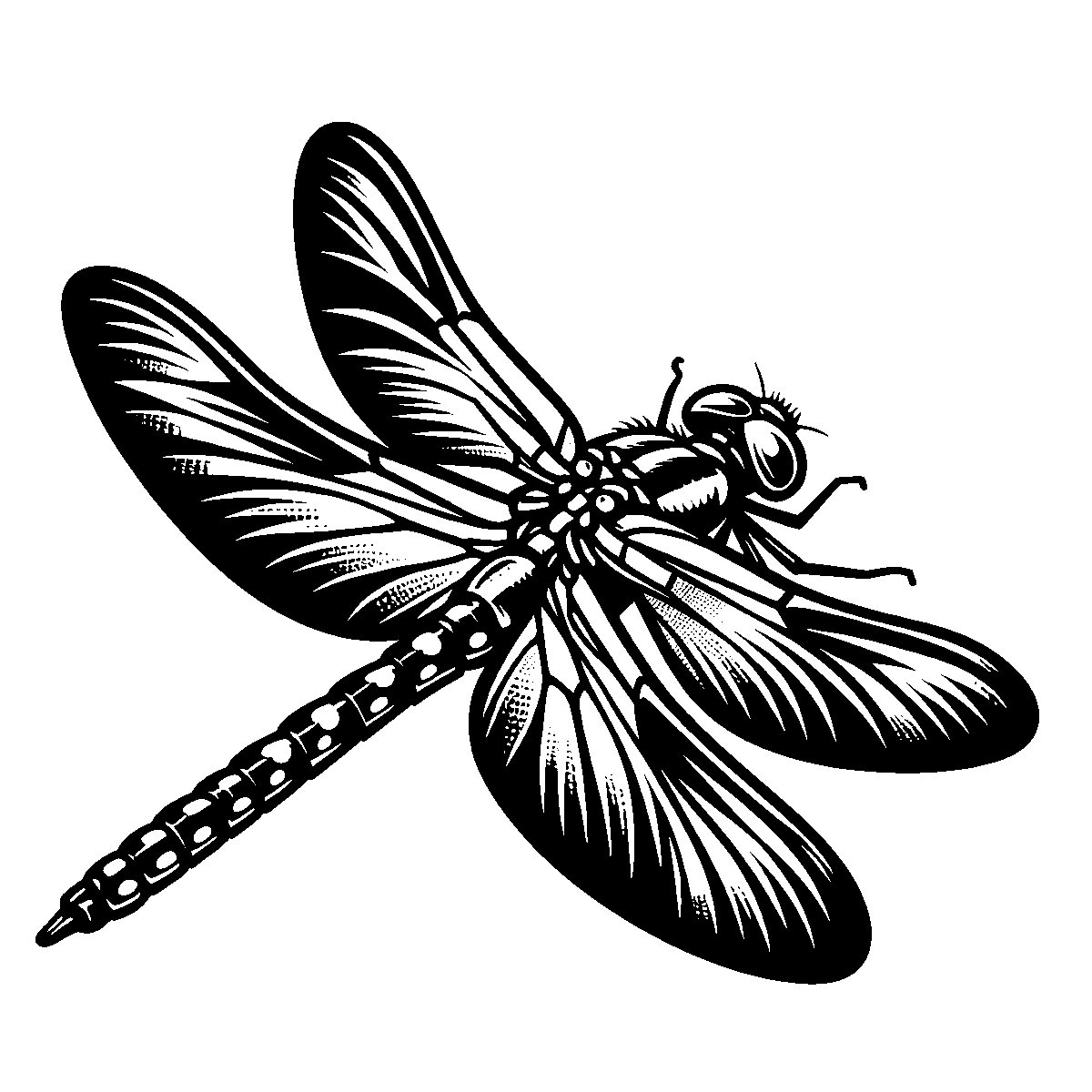 Dragonfly Line Art SVG free download for Cricut, Silhouette and design projects