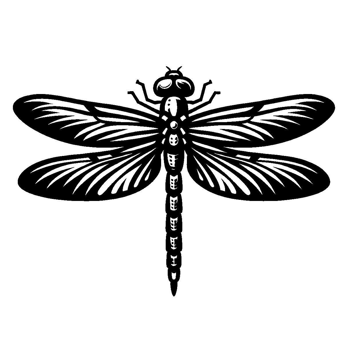 Dragonfly Top View SVG free download for Cricut, Silhouette and design projects