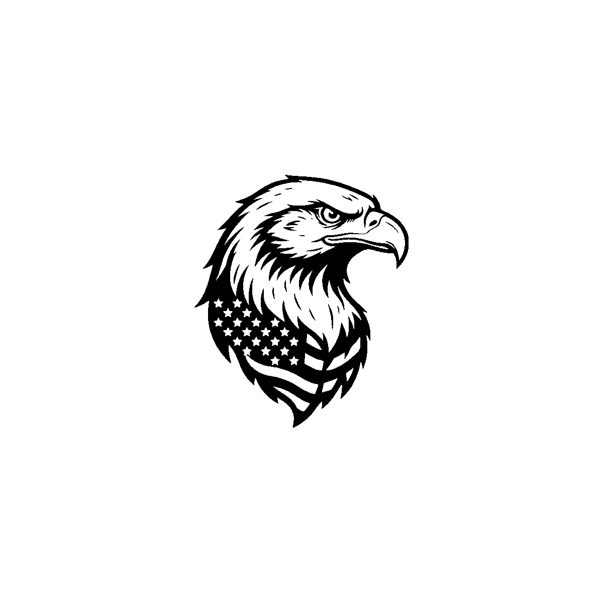 Eagle with Flag SVG free download for Cricut, Silhouette and design projects