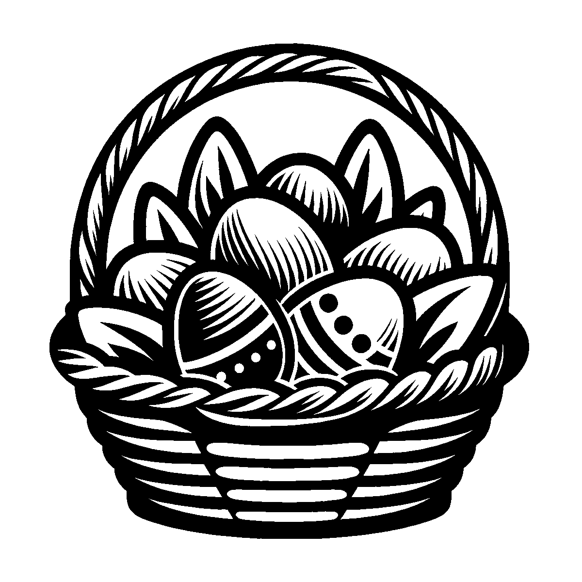 Easter Basket Clipart SVG free download for Cricut, Silhouette and design projects