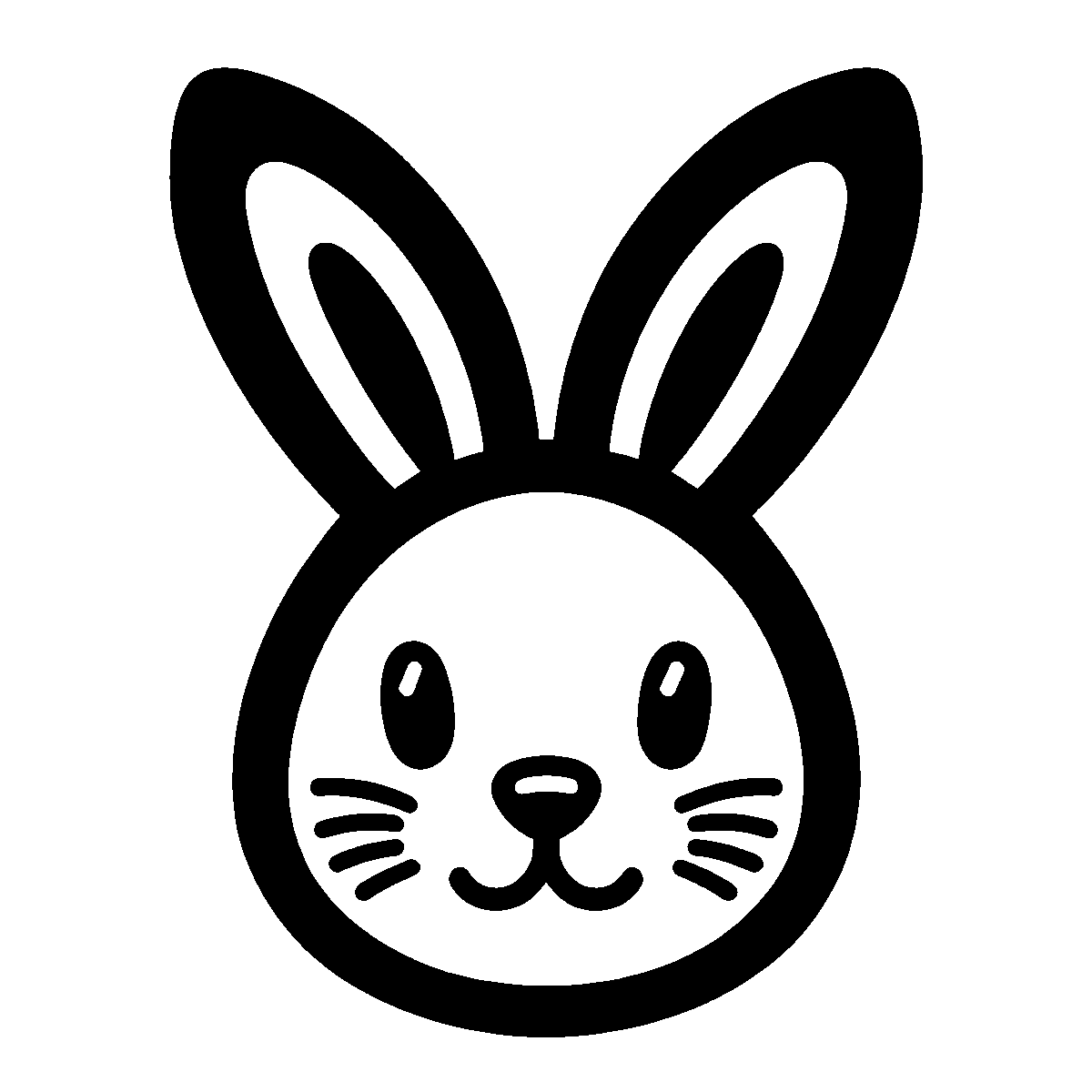 Easter Bunny Face SVG free download for Cricut, Silhouette and design projects