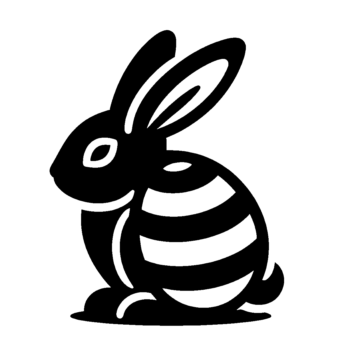 Easter Bunny Outline SVG free download for Cricut, Silhouette and design projects