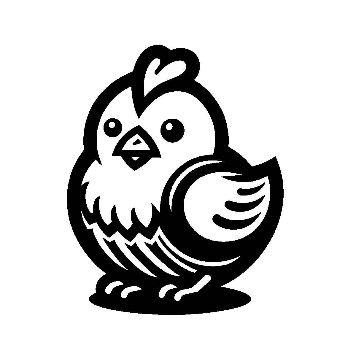 Easter Chick Outline SVG free download for Cricut, Silhouette and design projects
