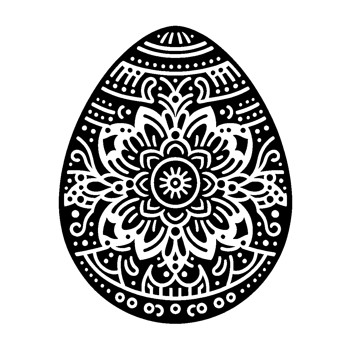 Easter Egg Mandala SVG free download for Cricut, Silhouette and design projects