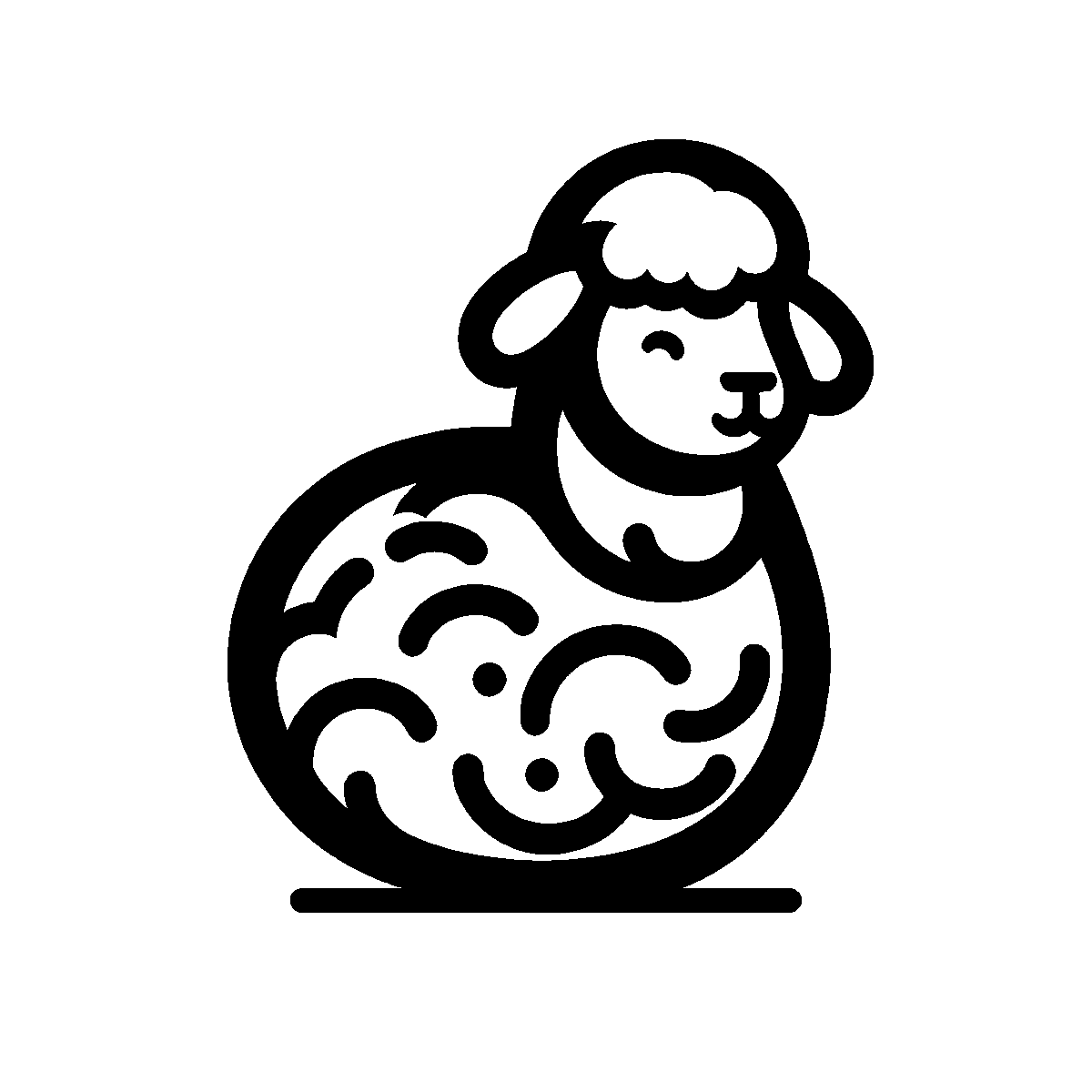 Easter Lamb Outline SVG free download for Cricut, Silhouette and design projects