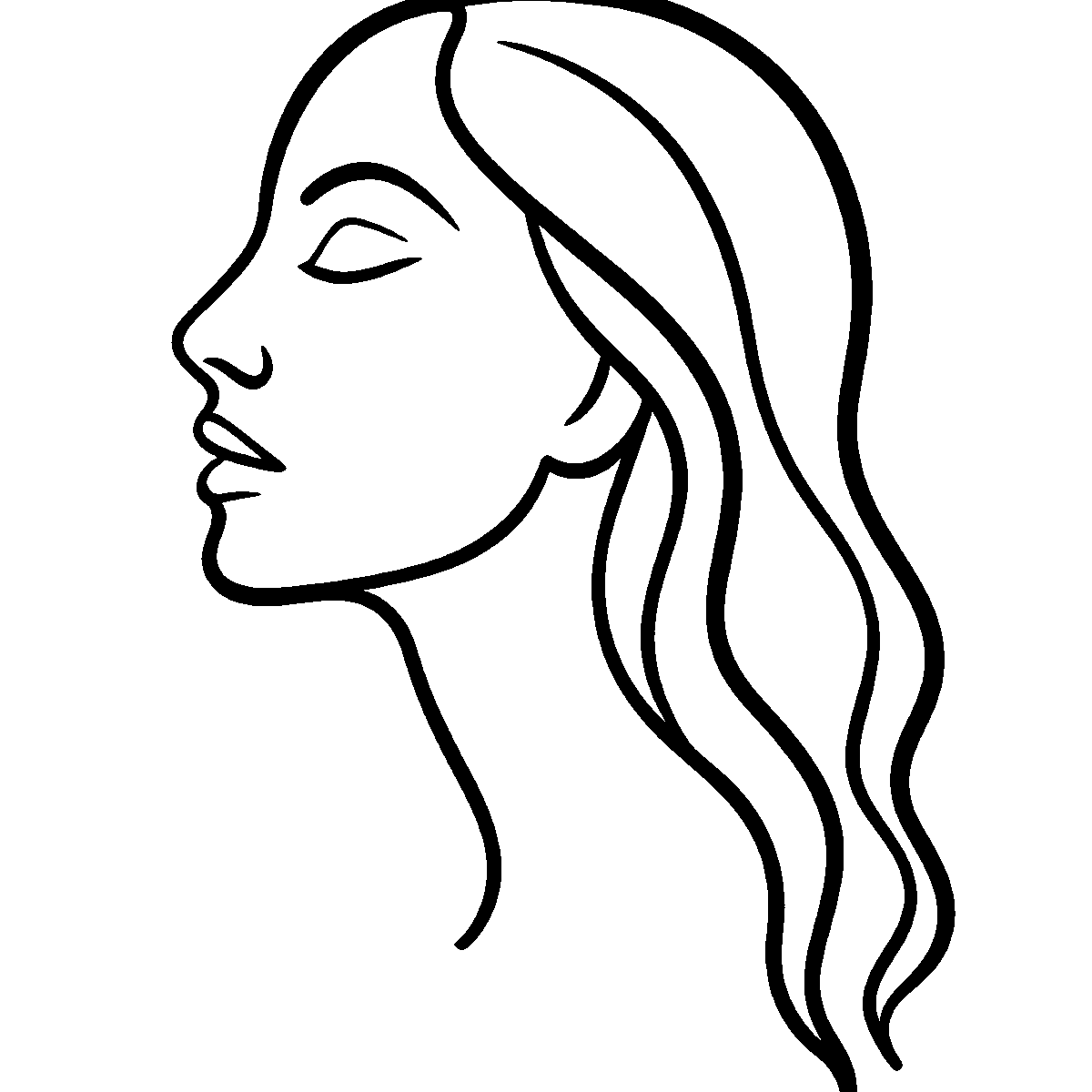 Abstract Woman Face Art SVG free download for Cricut, Silhouette and design projects