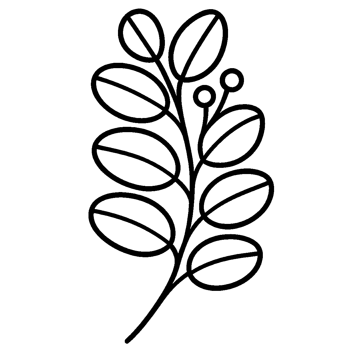 Eucalyptus Branch Clipart SVG free download for Cricut, Silhouette and design projects