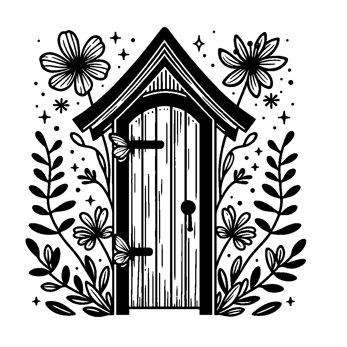 Fairy Door Clipart SVG free download for Cricut, Silhouette and design projects