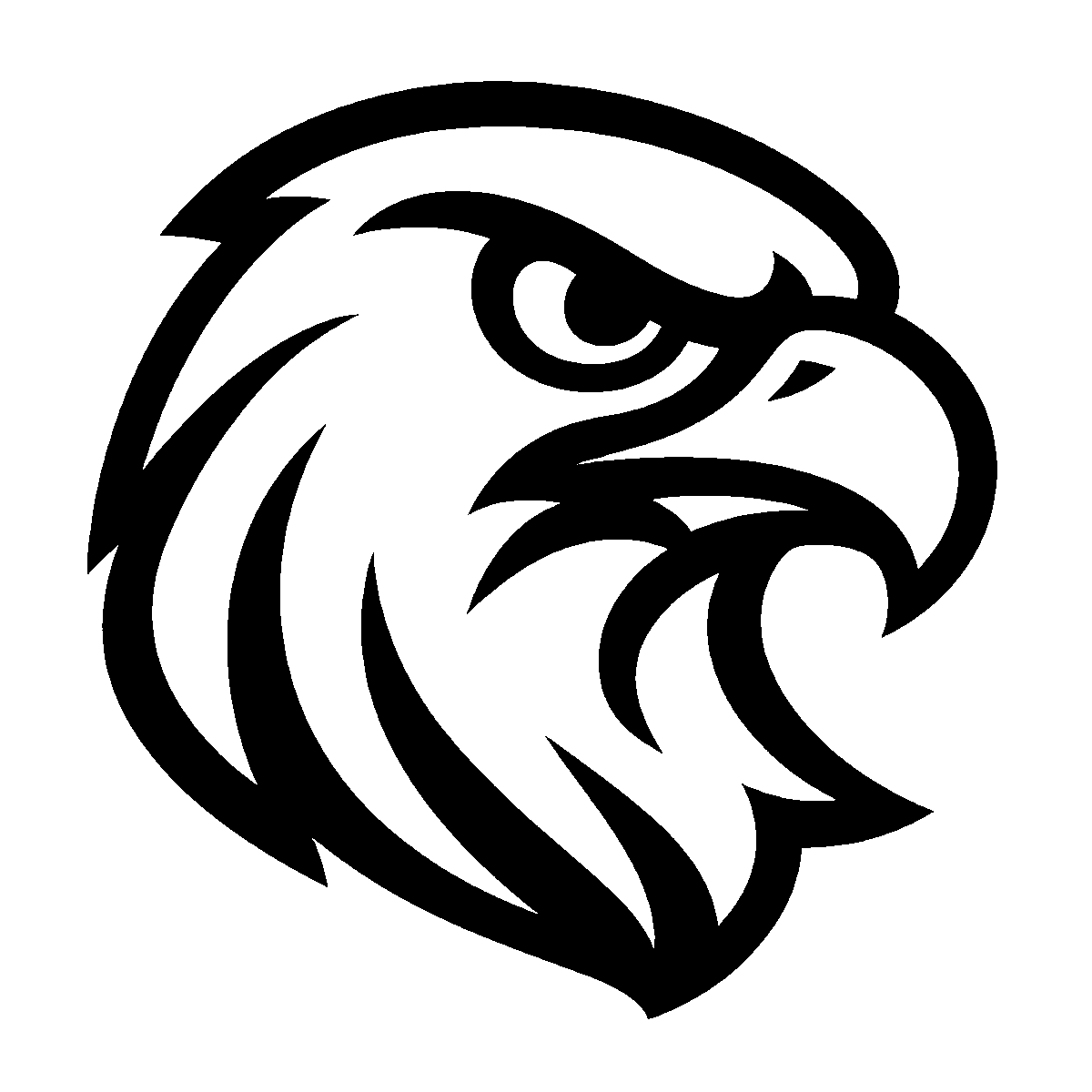 Falcon Mascot Head SVG free download for Cricut, Silhouette and design projects