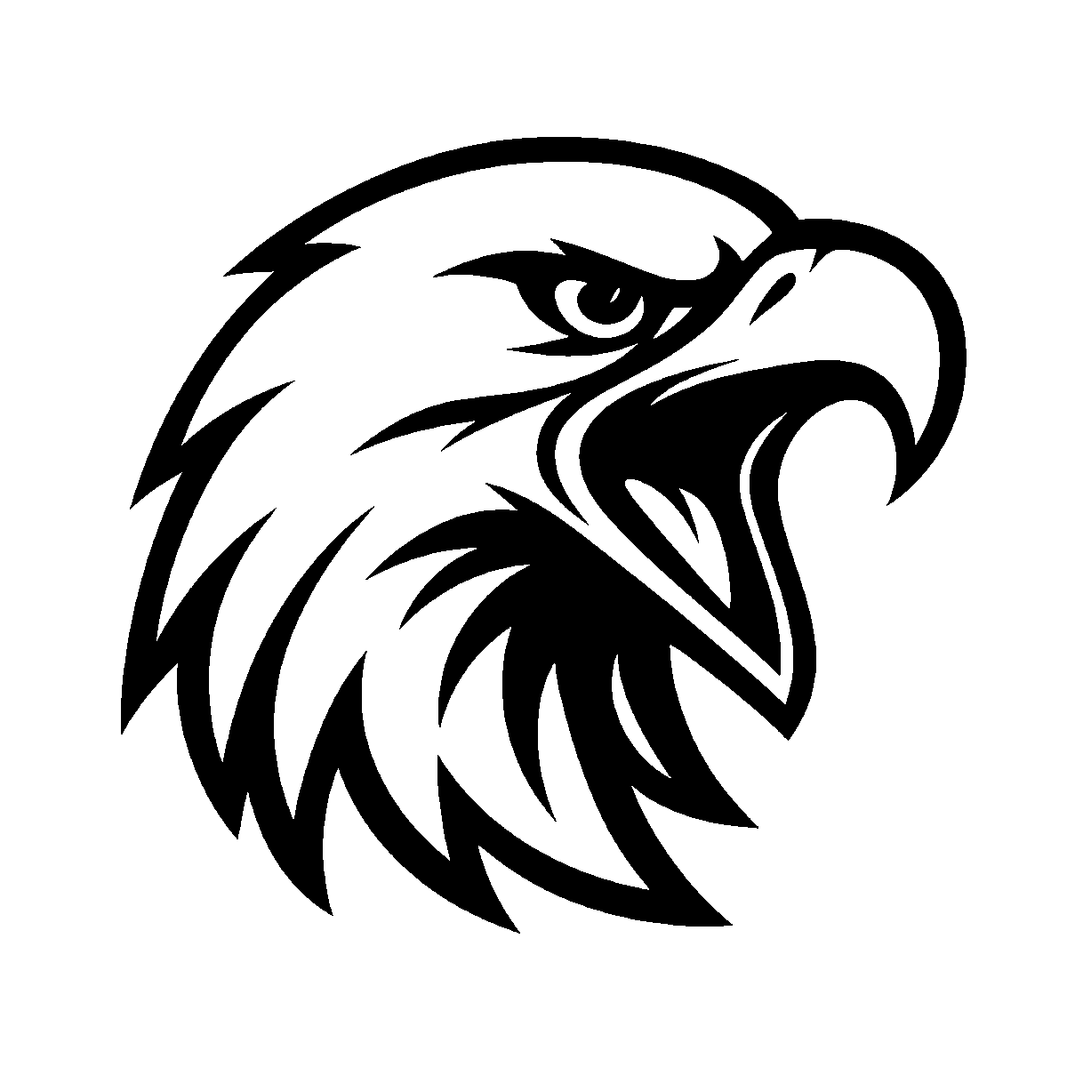 Fierce Eagle Mascot SVG free download for Cricut, Silhouette and design projects