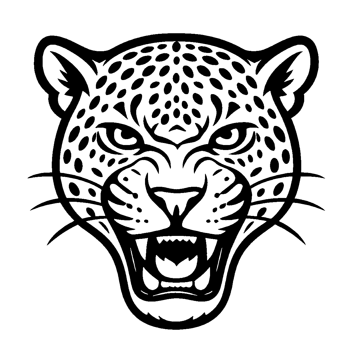 Fierce Jaguar Portrait SVG free download for Cricut, Silhouette and design projects