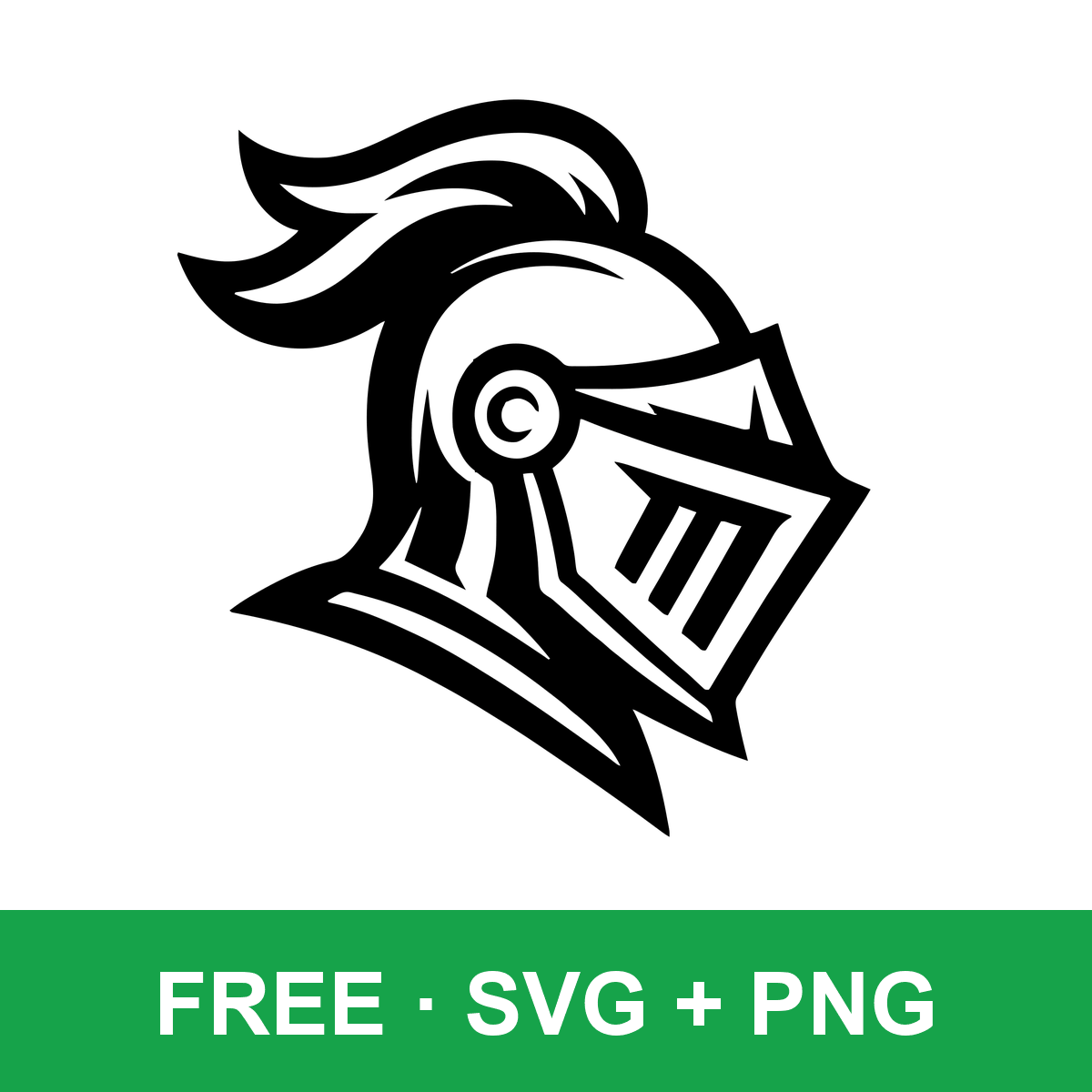Knight Mascot Head free SVG cut file for Cricut and Silhouette