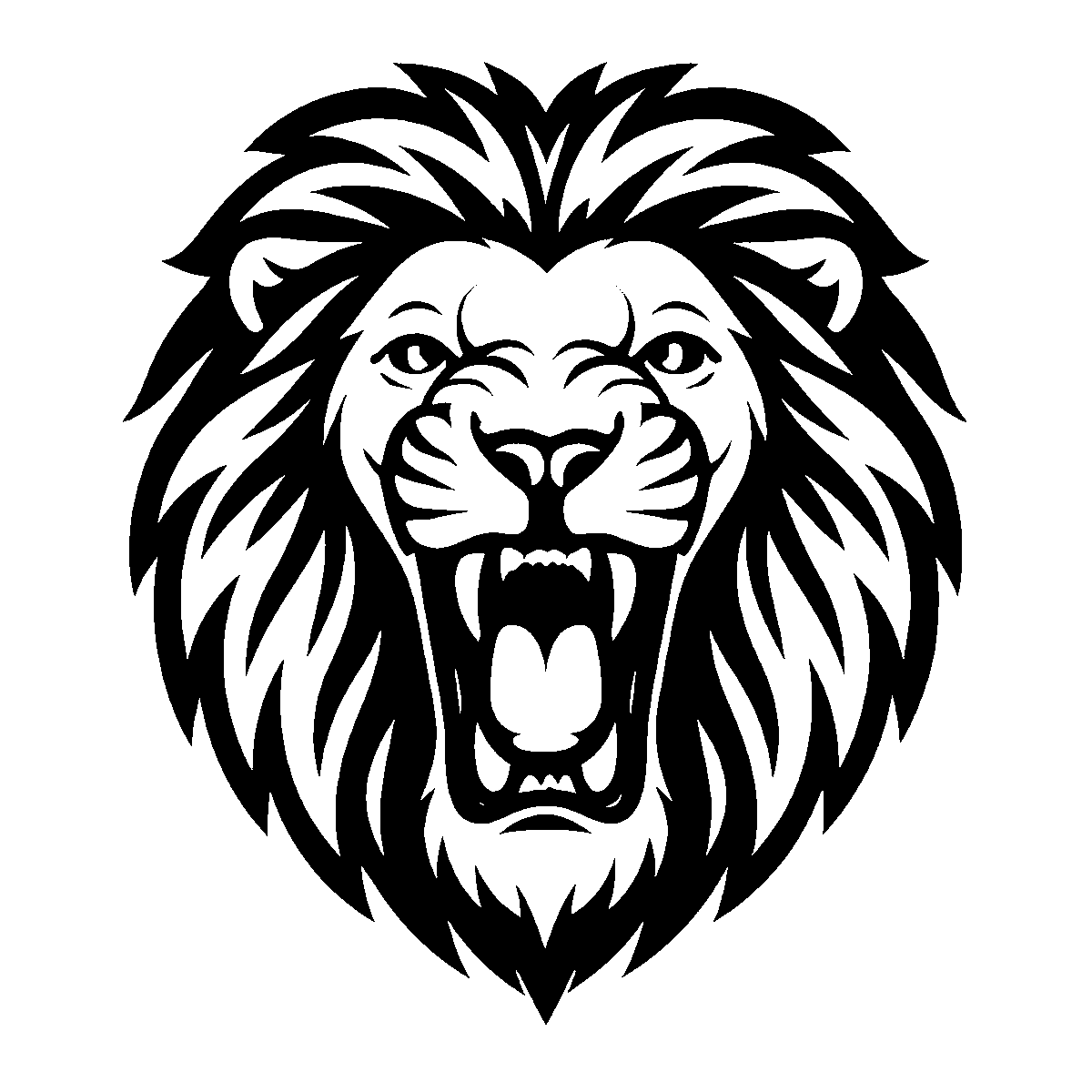Roaring Lion Face SVG free download for Cricut, Silhouette and design projects