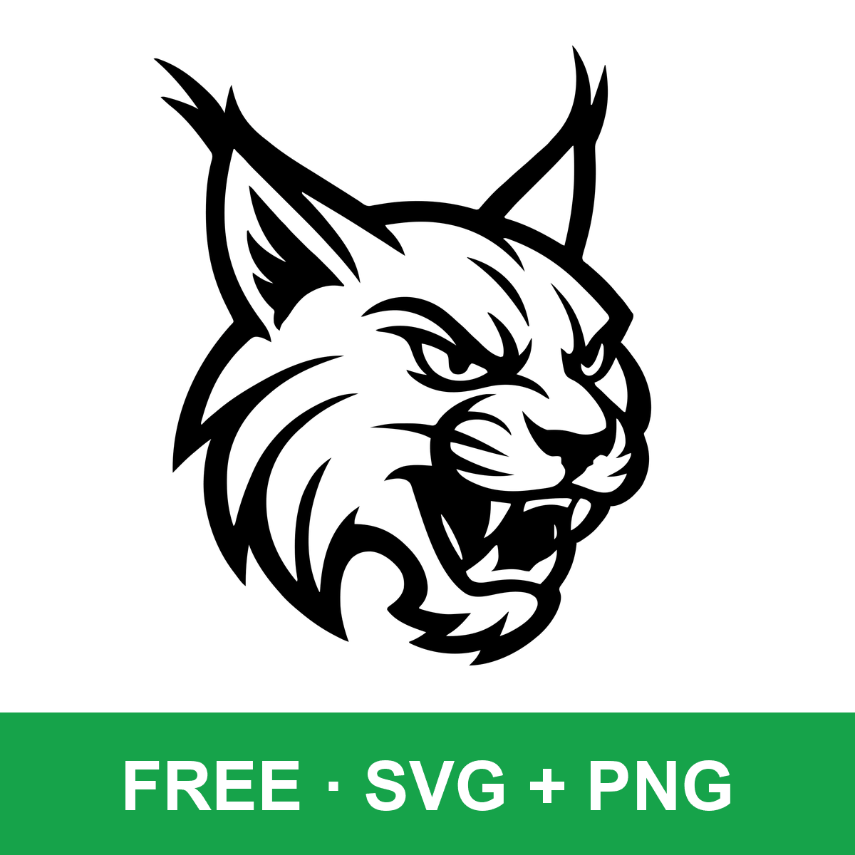 Lynx Mascot Head free SVG cut file for Cricut and Silhouette