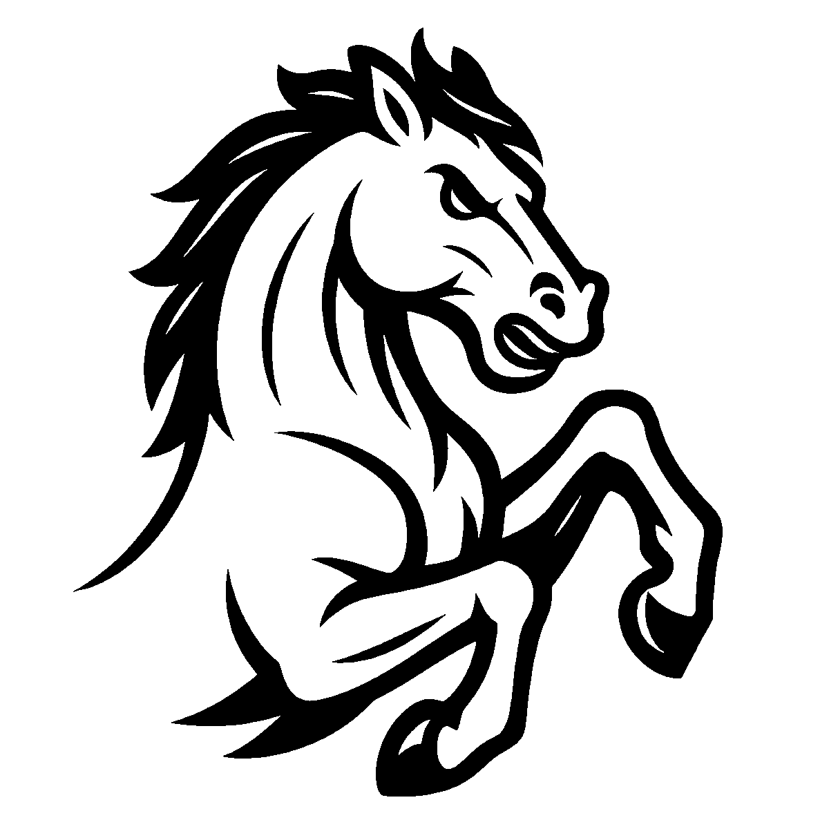 Fierce Mustang Mascot SVG free download for Cricut, Silhouette and design projects