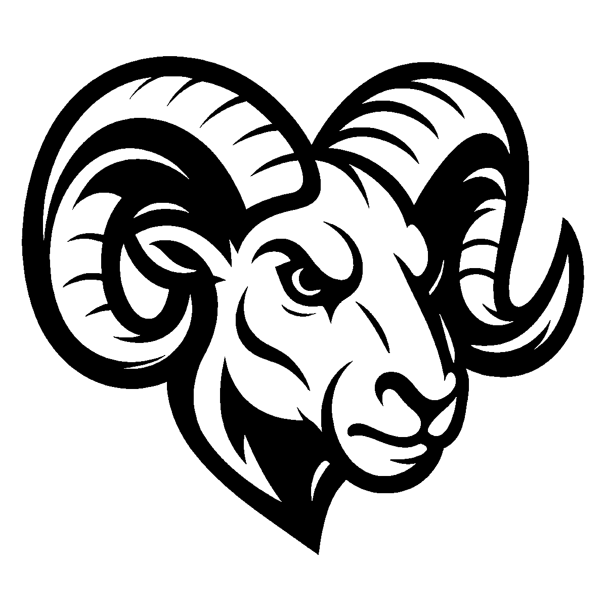 Fierce Ram Mascot SVG free download for Cricut, Silhouette and design projects