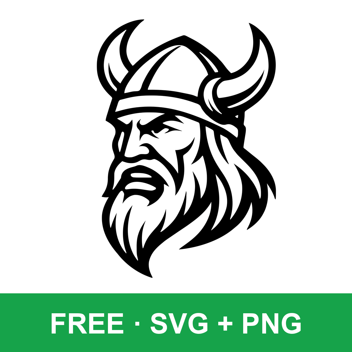 Viking Mascot Head free SVG cut file for Cricut and Silhouette