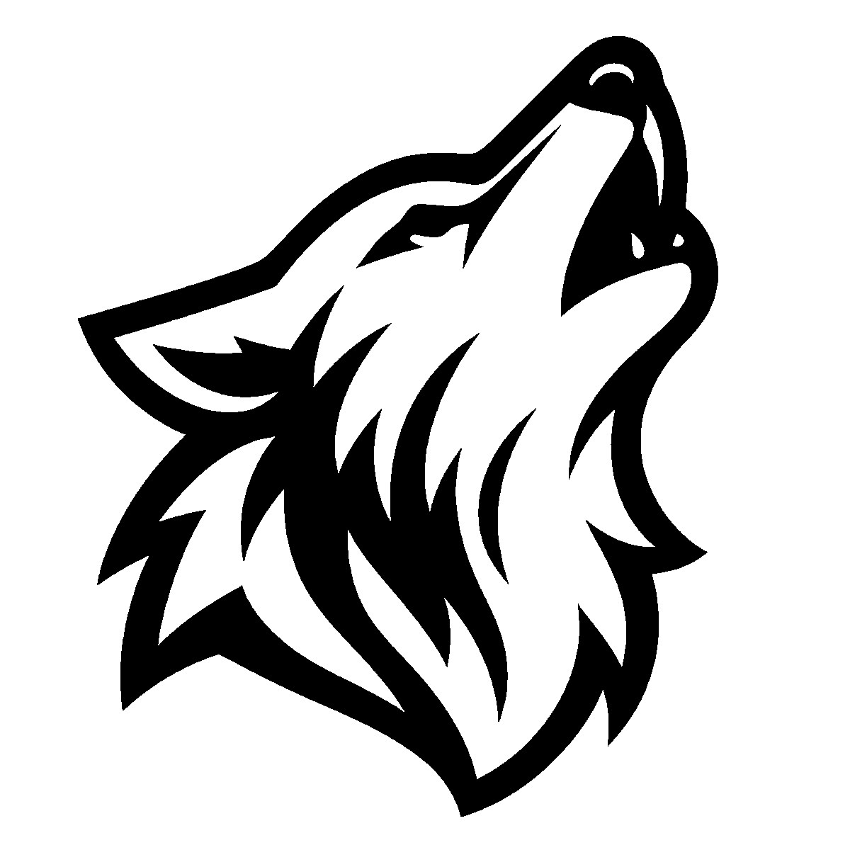 Fierce Wolf Mascot SVG free download for Cricut, Silhouette and design projects