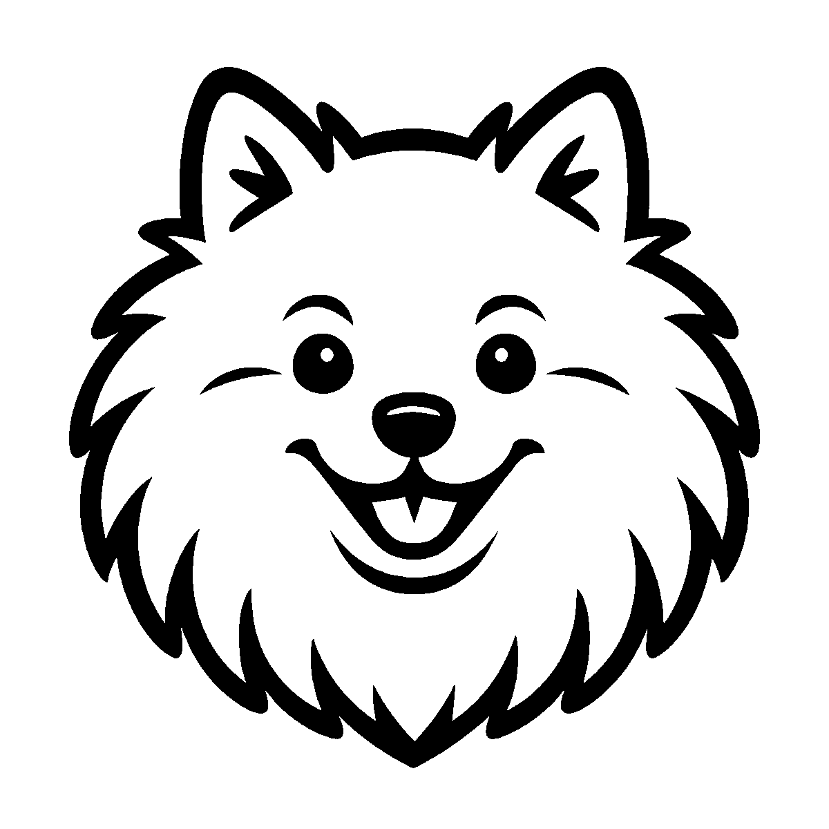 Pomeranian Dog Face SVG free download for Cricut, Silhouette and design projects