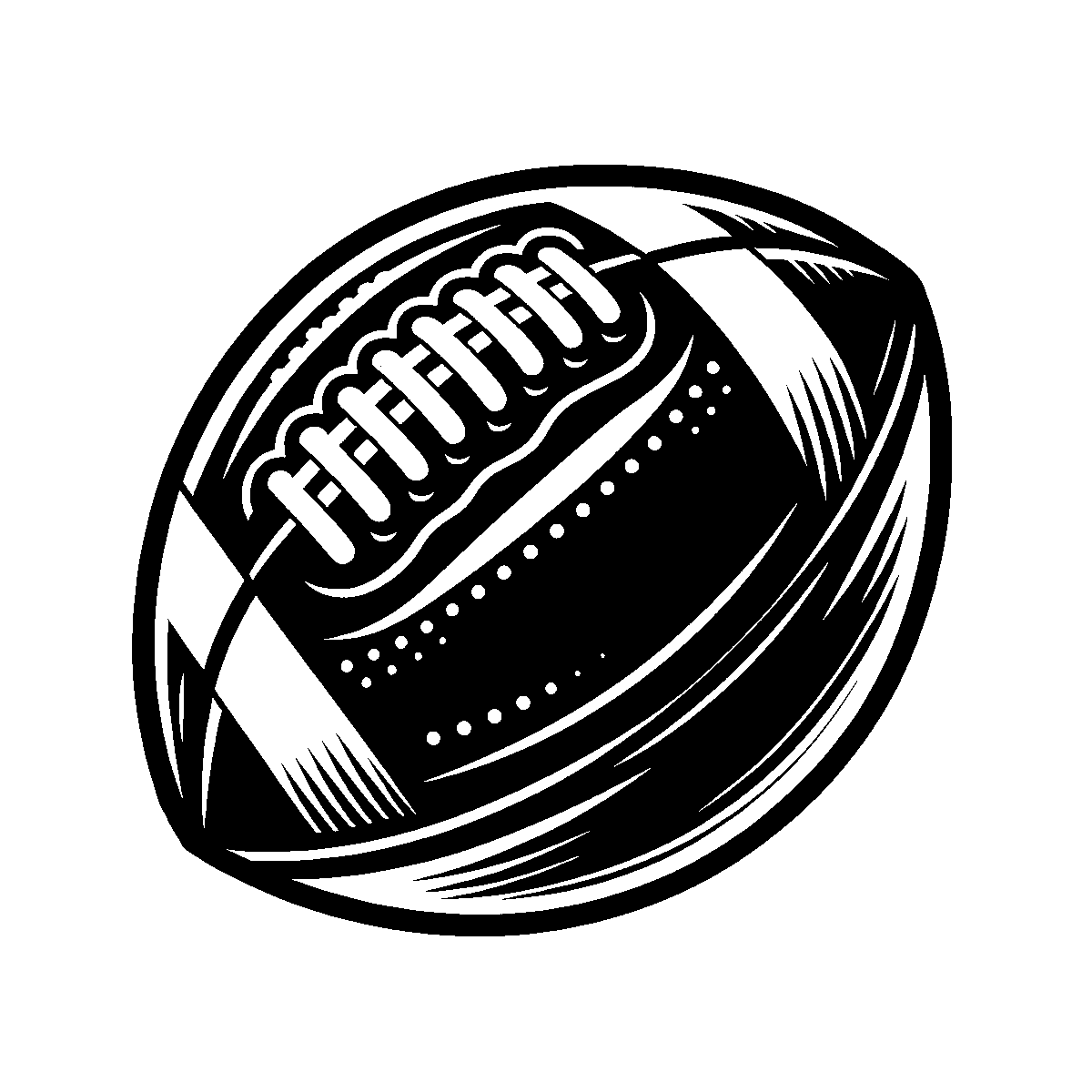Football Ball Clipart SVG free download for Cricut, Silhouette and design projects