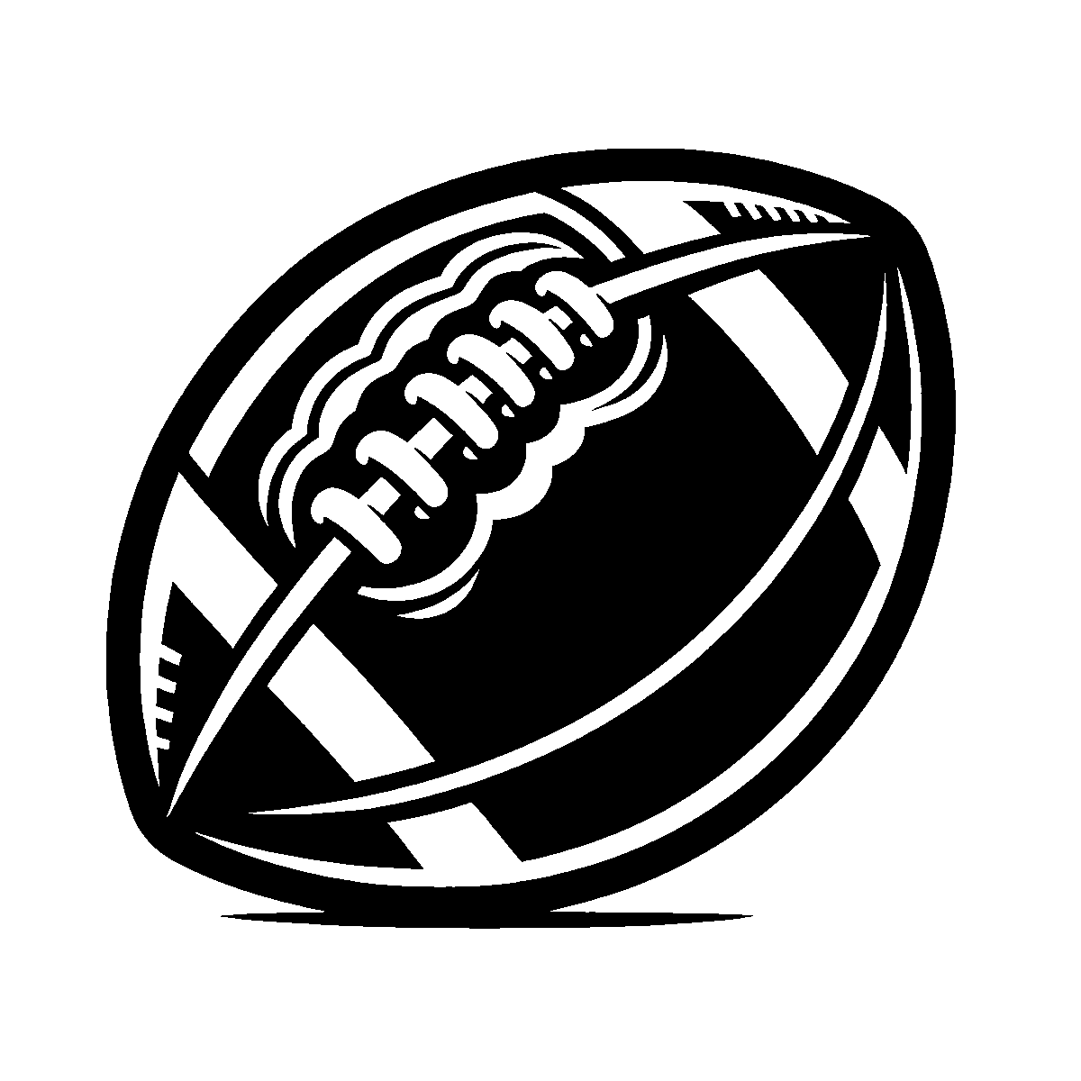 Football Ball Line Art SVG free download for Cricut, Silhouette and design projects