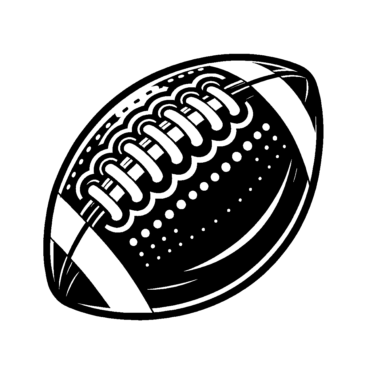 Football Ball Outline SVG free download for Cricut, Silhouette and design projects