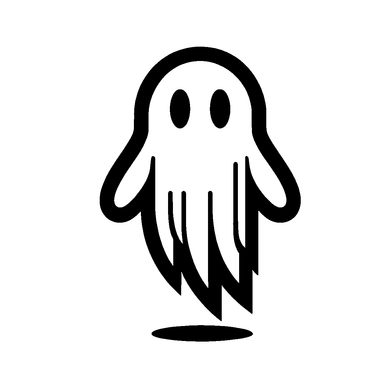 Ghost Simple Lines SVG free download for Cricut, Silhouette and design projects