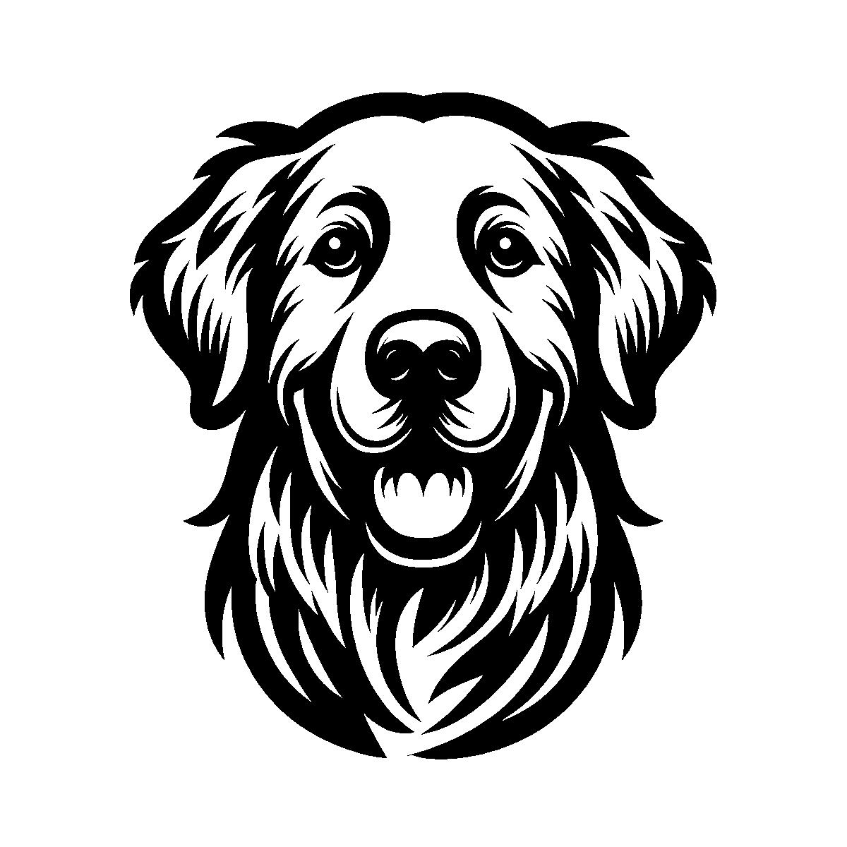 Golden Retriever Cartoon SVG free download for Cricut, Silhouette and design projects