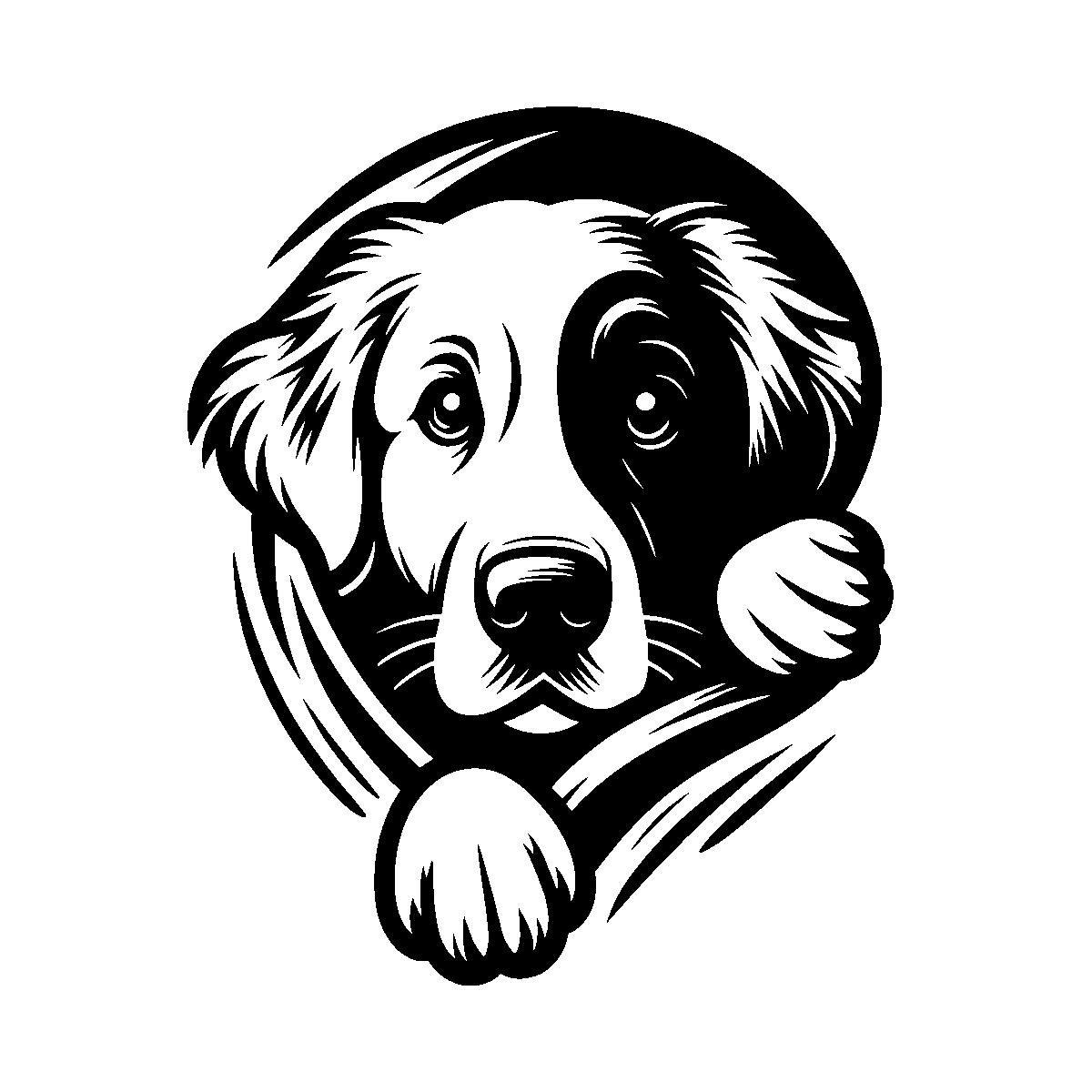 Peeking Retriever Clipart SVG free download for Cricut, Silhouette and design projects