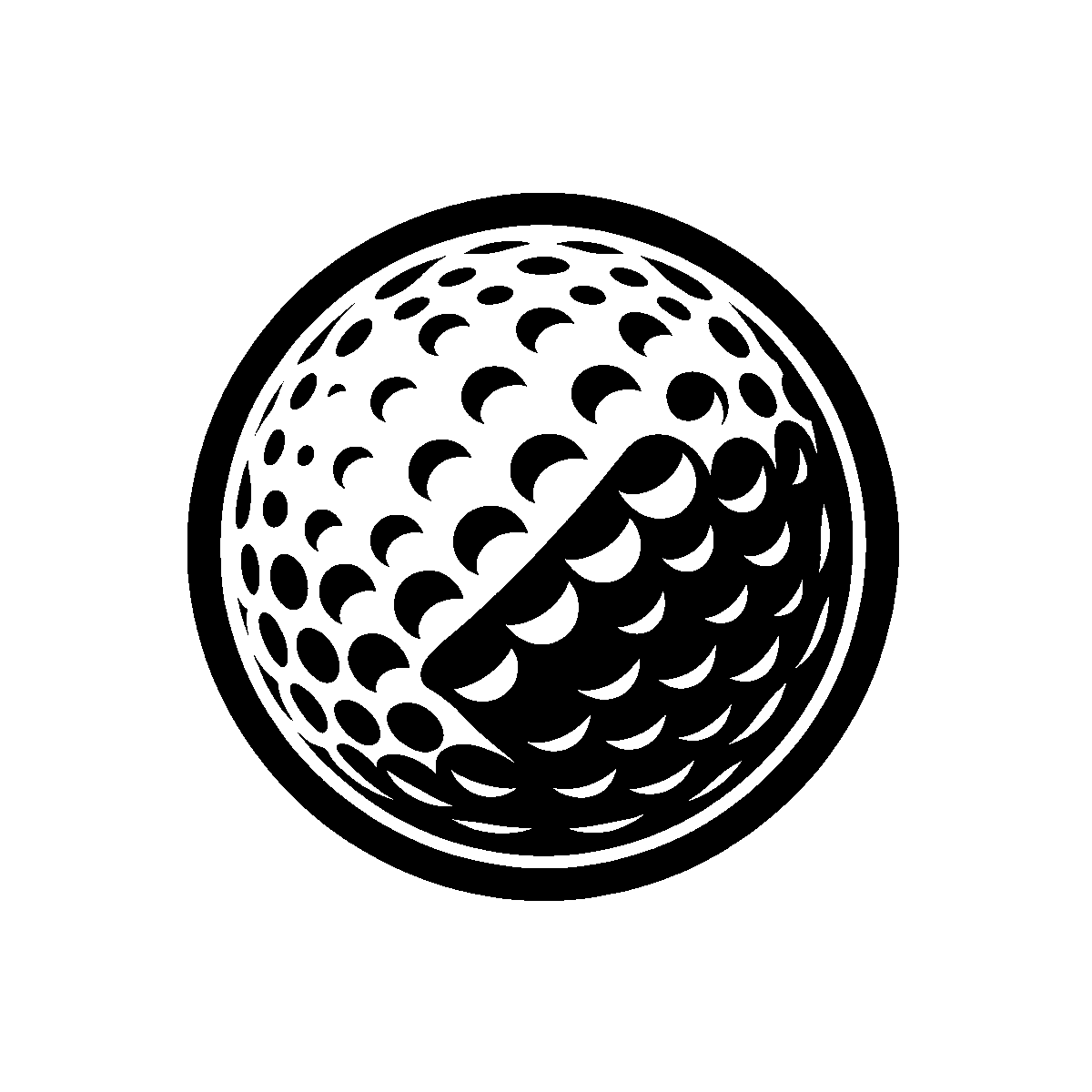 Golf Ball Clipart SVG free download for Cricut, Silhouette and design projects