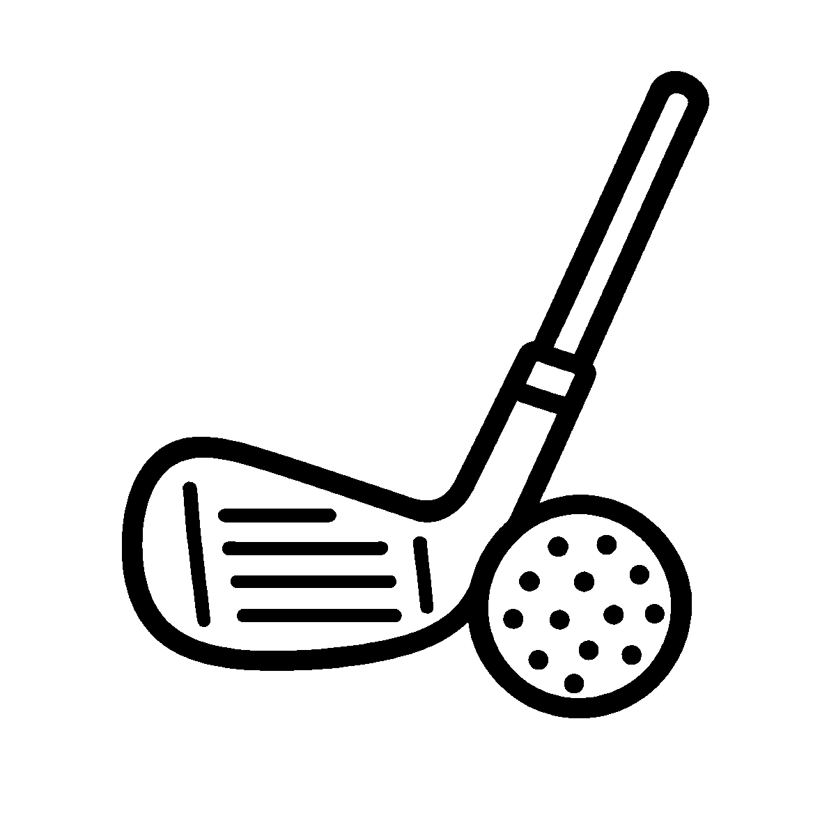 Golf Club Line Art SVG free download for Cricut, Silhouette and design projects