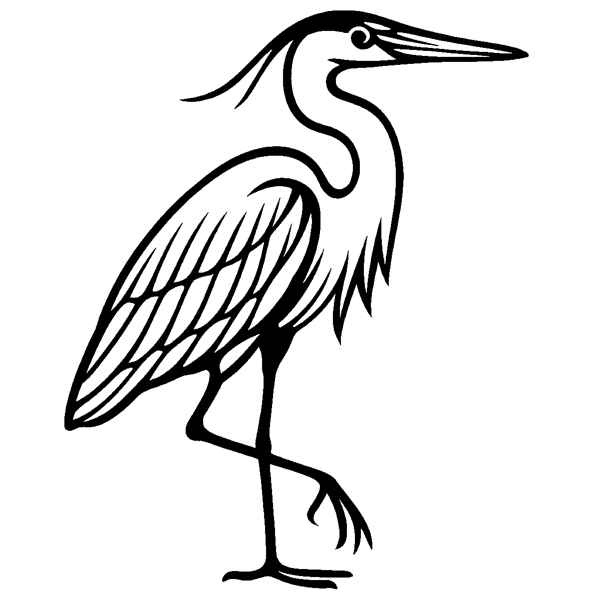 Great Blue Heron Clipart SVG free download for Cricut, Silhouette and design projects