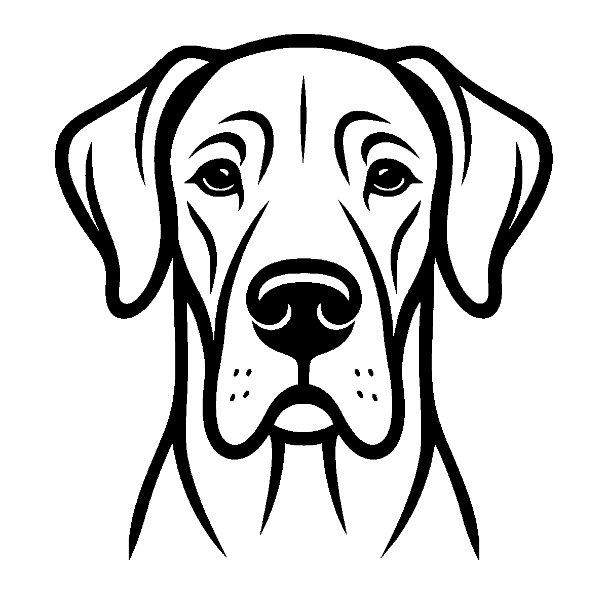 Great Dane Dog Face SVG free download for Cricut, Silhouette and design projects