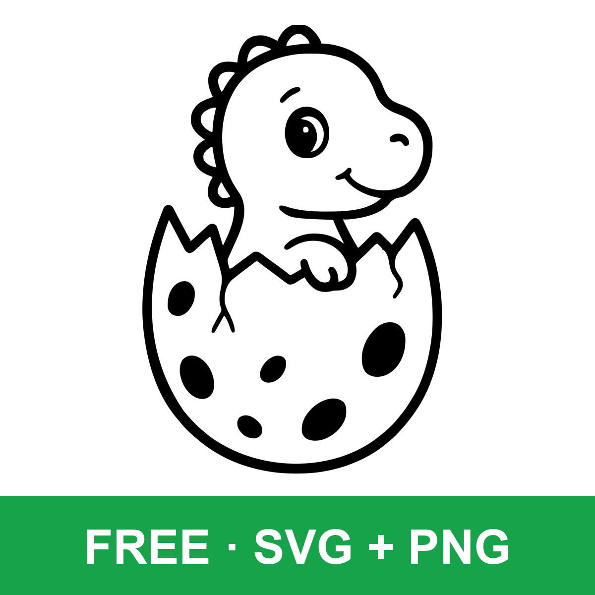 Hatching Dinosaur Egg free SVG cut file for Cricut and Silhouette