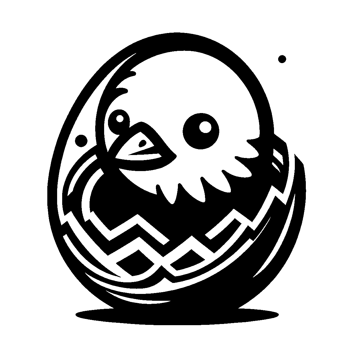 Hatching Easter Chick SVG free download for Cricut, Silhouette and design projects