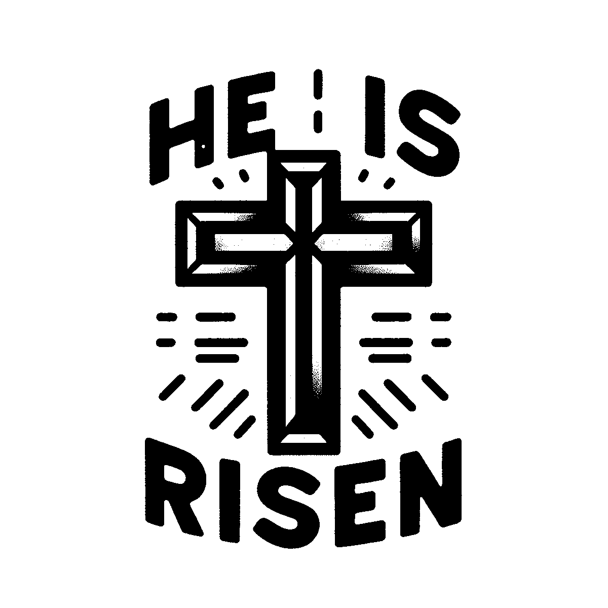 He Is Risen Cross SVG free download for Cricut, Silhouette and design projects