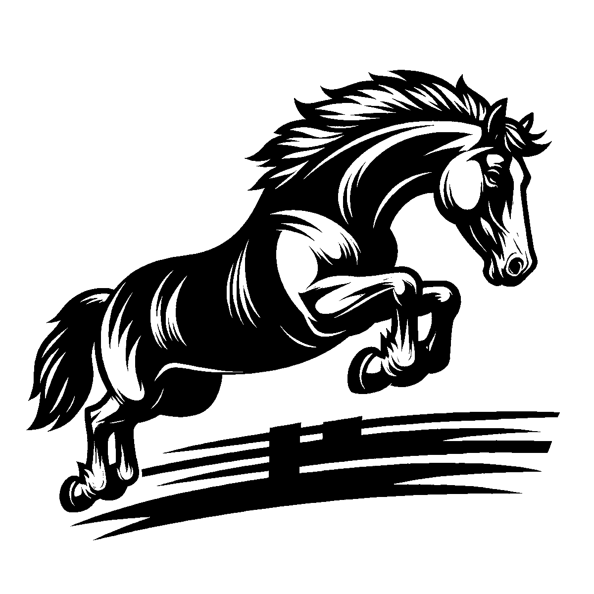 Horse Jumping Clipart SVG free download for Cricut, Silhouette and design projects