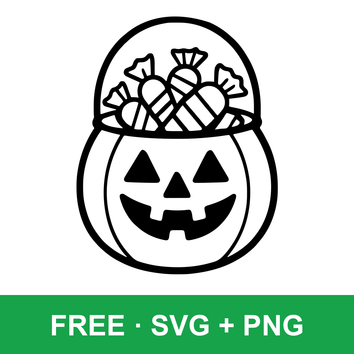 Jack-O-Lantern Candy Bucket free SVG cut file for Cricut and Silhouette