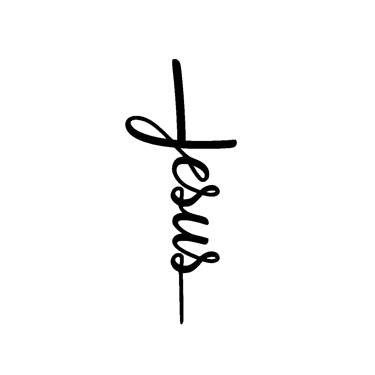 Jesus Name Cross SVG free download for Cricut, Silhouette and design projects