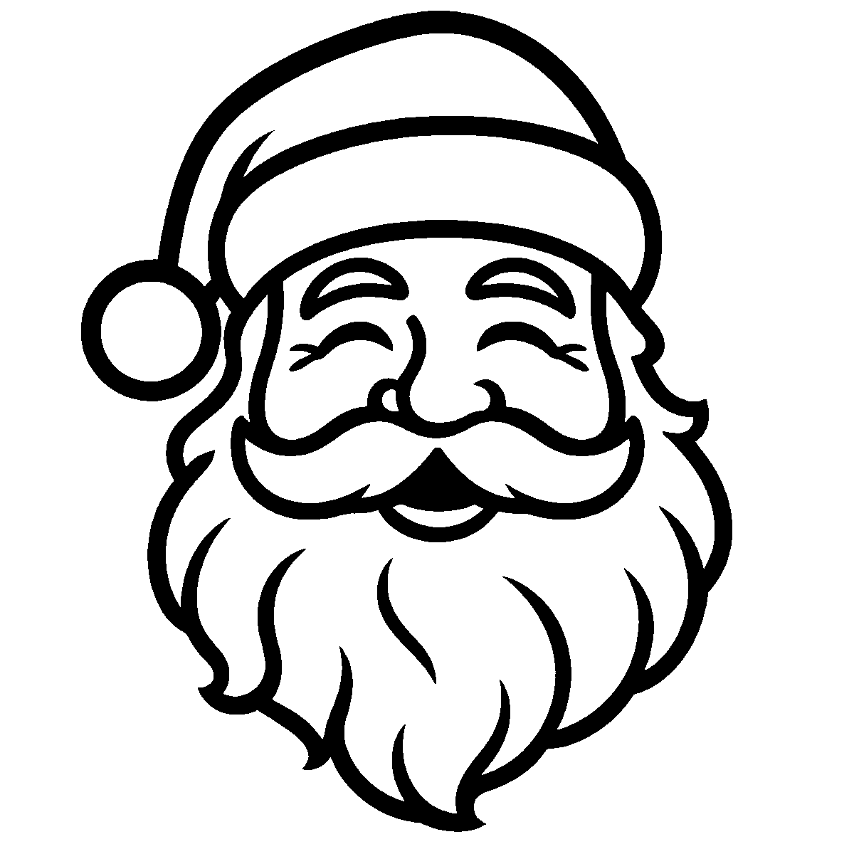 Jolly Santa Face SVG free download for Cricut, Silhouette and design projects