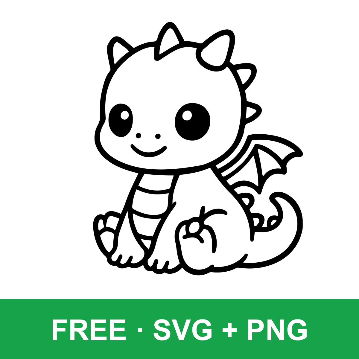 Cute Baby Dragon free SVG cut file for Cricut and Silhouette