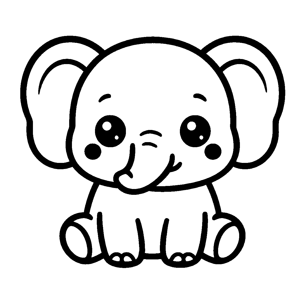 Cute Baby Elephant SVG free download for Cricut, Silhouette and design projects