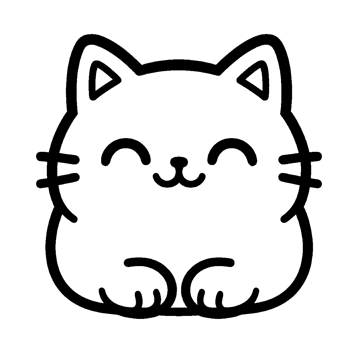 Kawaii Cat Loaf SVG free download for Cricut, Silhouette and design projects