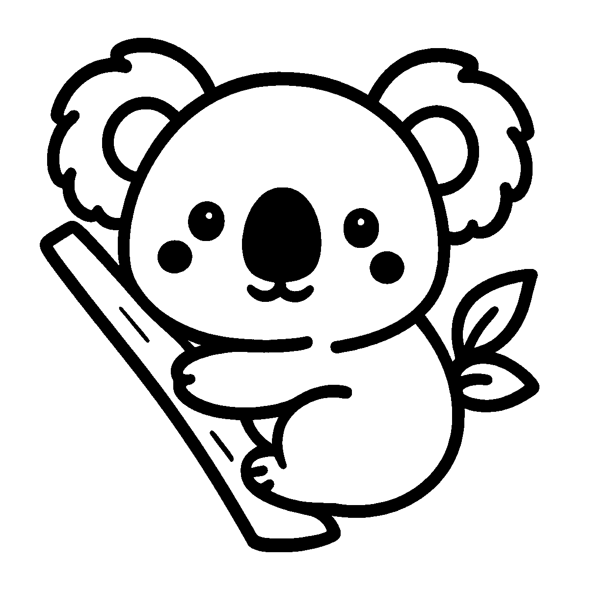 Cute Koala Clipart SVG free download for Cricut, Silhouette and design projects