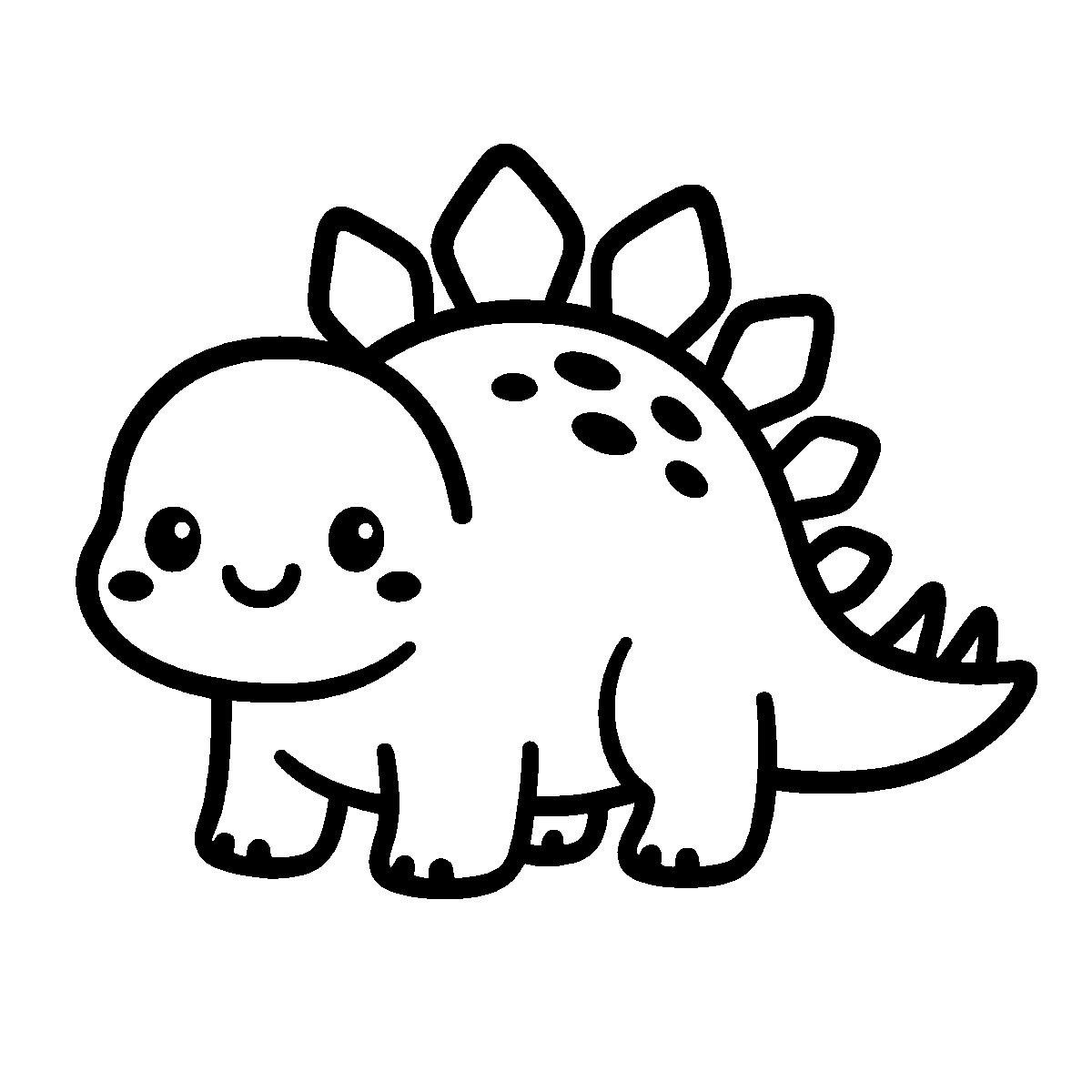 Kawaii Stegosaurus Clipart SVG free download for Cricut, Silhouette and design projects