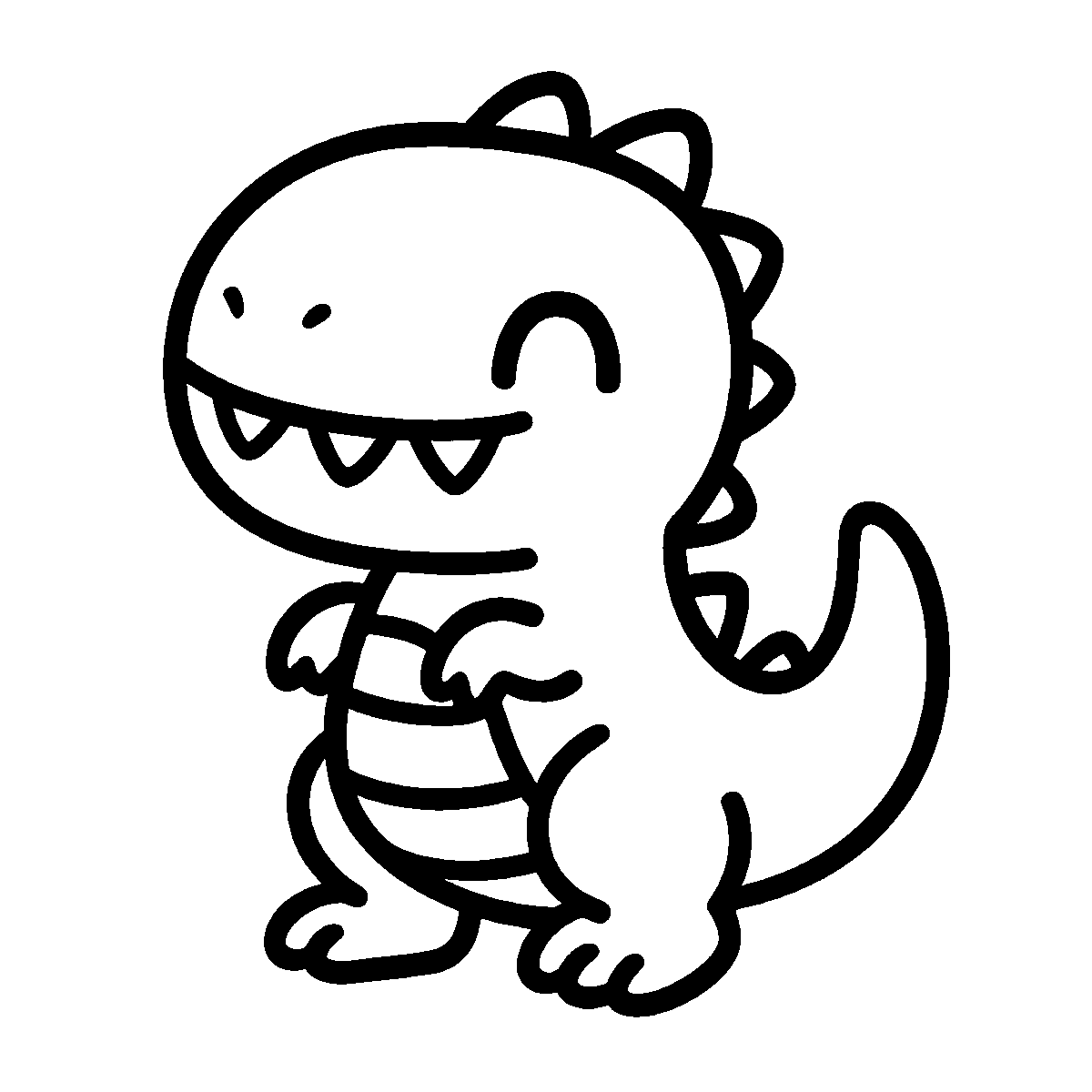 Kawaii T-Rex Clipart SVG free download for Cricut, Silhouette and design projects